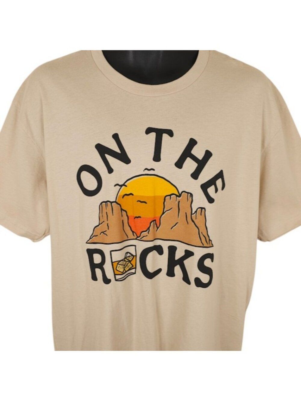 Monument Valley T Shirt Mens Size XL Beige Desert On The Rocks Kid Dangerous